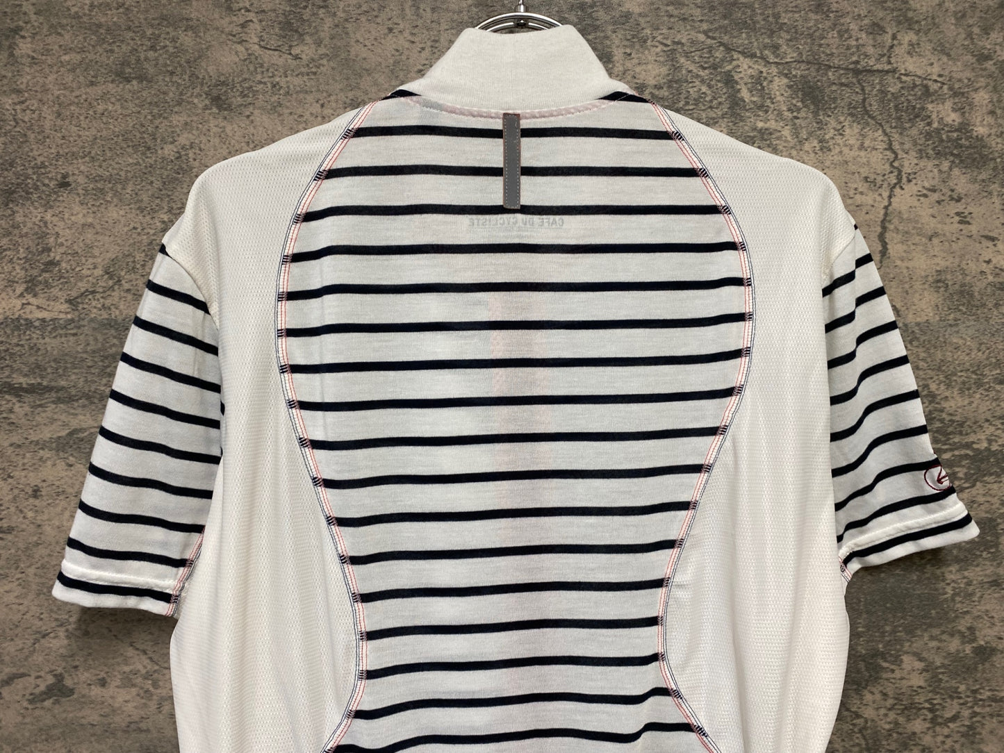 JB766 カフェドシクリステ CAFE DU CYCLISTE 半袖 サイクルジャージ 白紺 ボーダー L