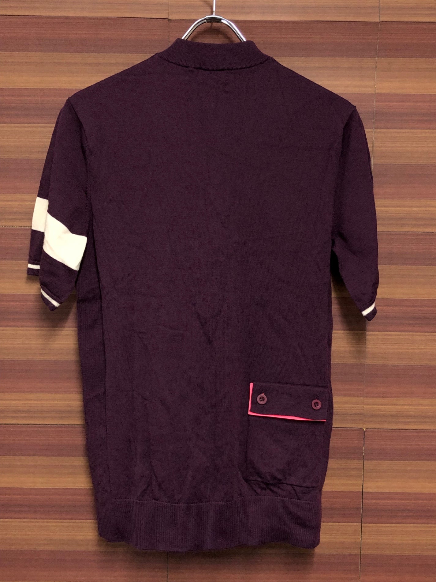 IO143 ラファ Rapha SHORT SLEEVE MERINO JERSEY 半袖サイクルジャージ M バーガンディー