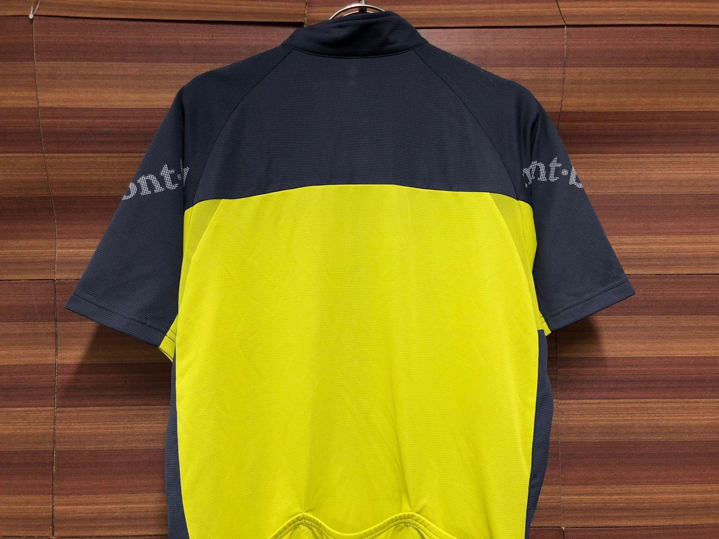 IU742 モンベル mont-bell 半袖 サイクルジャージ グレー 黄 XL