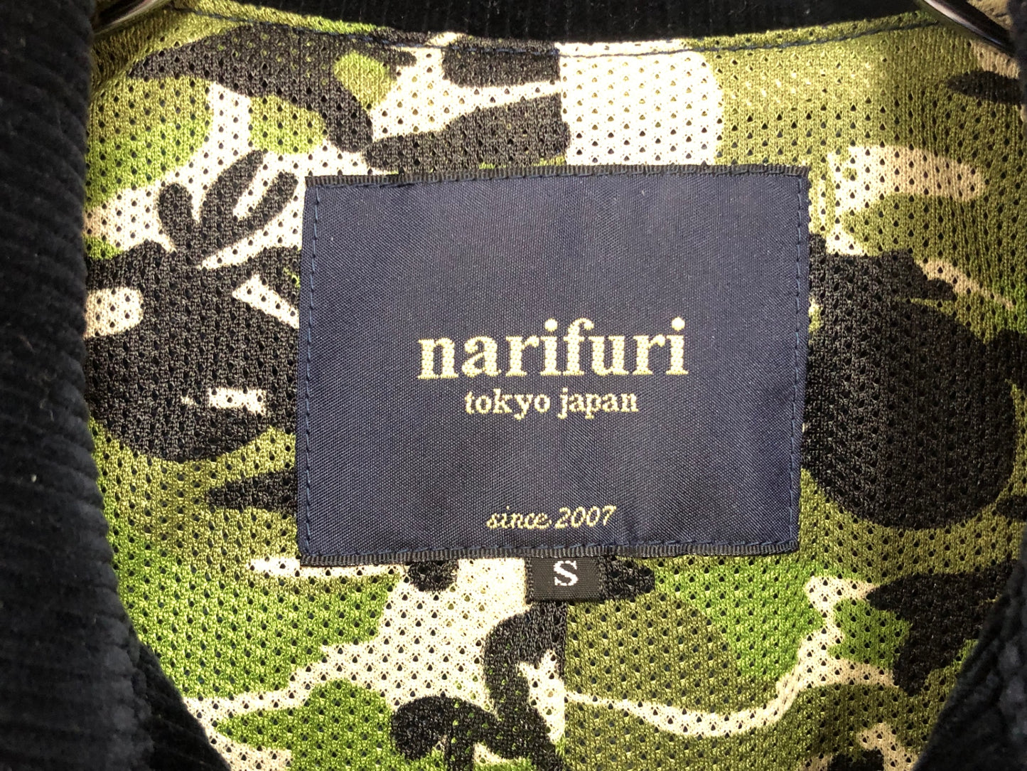 HY981 ナリフリ narifuri セルスパンショートコート Celspun short coat 長袖 ジャケット ネイビー S