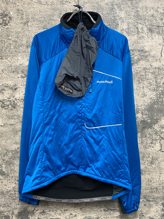 JB487 モンベル mont-bell 長袖 サイクルジャケット 水色 L 裏起毛