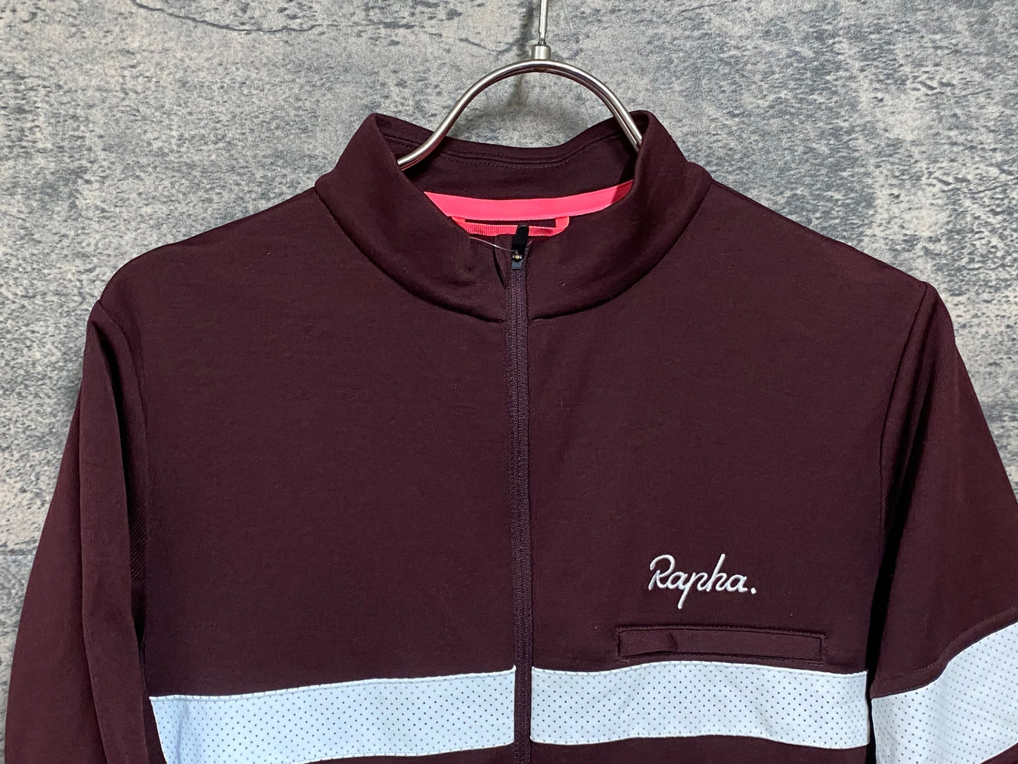 JC614 ラファ Rapha SHORT SLEEVE BREVET JERSEY 半袖 サイクルジャージ バーガンディ M