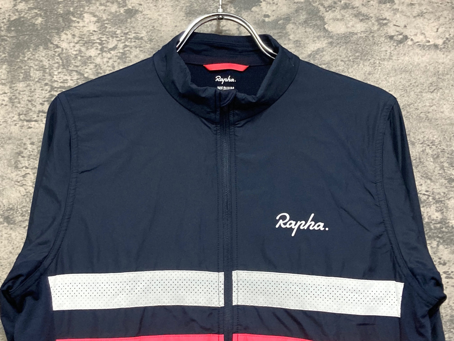 IW268 ラファ Rapha BREVET LONG SLEEVE WINDBLOCK JERSEY 紺 M