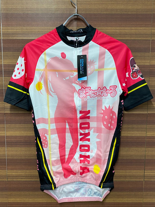 IS009 アウローラ AURORA 半袖 サイクルジャージ  白 ピンク L まろに☆えーる 春崎野乃花Ver.