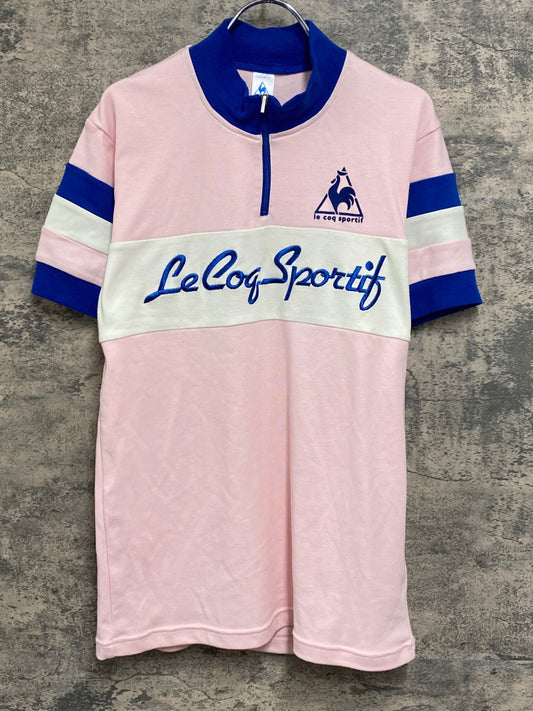 IZ544 ルコックスポルティフ le coq sportif 半袖 サイクルジャージ ピンク O ハーフジップ