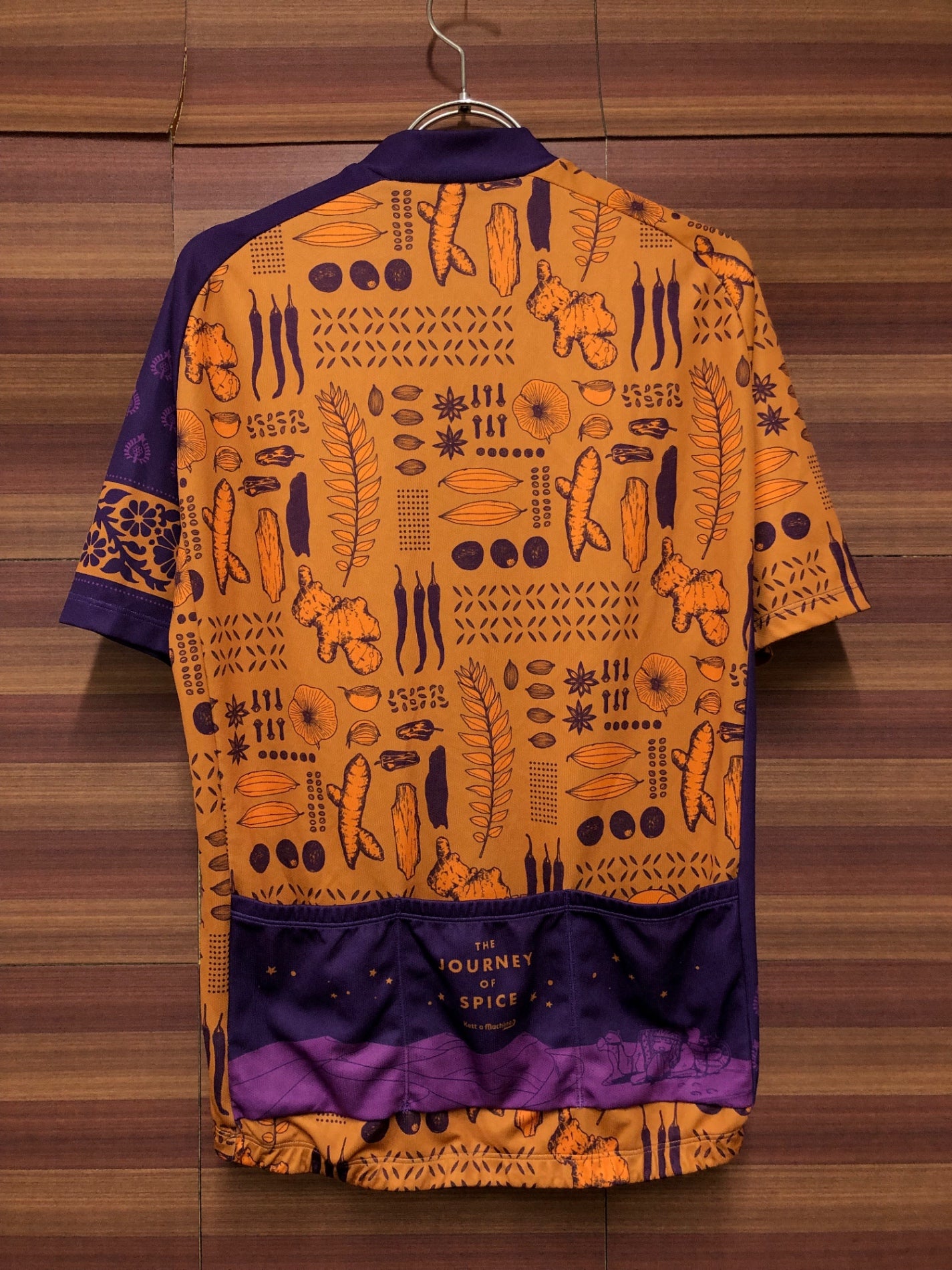 IS977 サンボルト SUNVOLT 半袖 サイクルジャージ オレンジ 紫 L