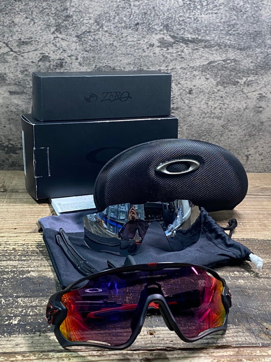 JA996 オークリー OAKLEY JAWBREAKER サングラス アイウェア 黒 赤 PRIZMレンズ ZERO製レンズ付属
