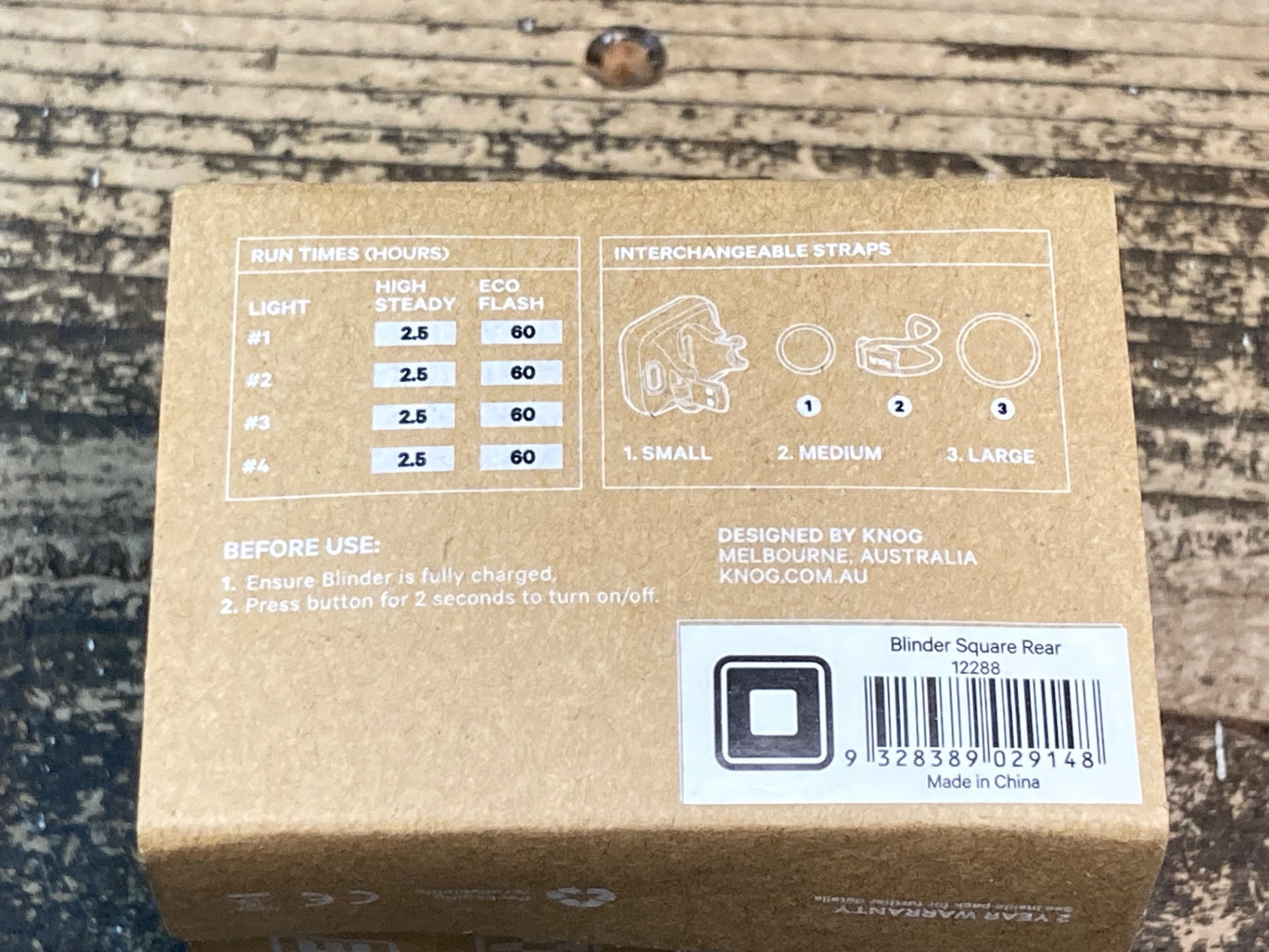 IR303 ノグ knog BLINDER FLASH PATTERN BIKE LIGHT X テールライト