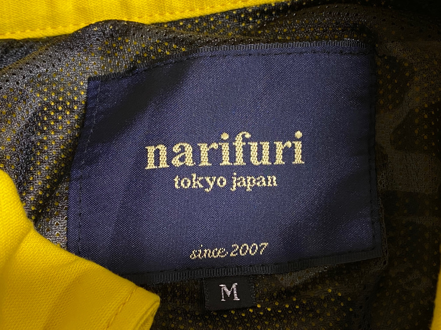 JB768 ナリフリ narifuri 綿麻 サイクルジャケット 黄色 M