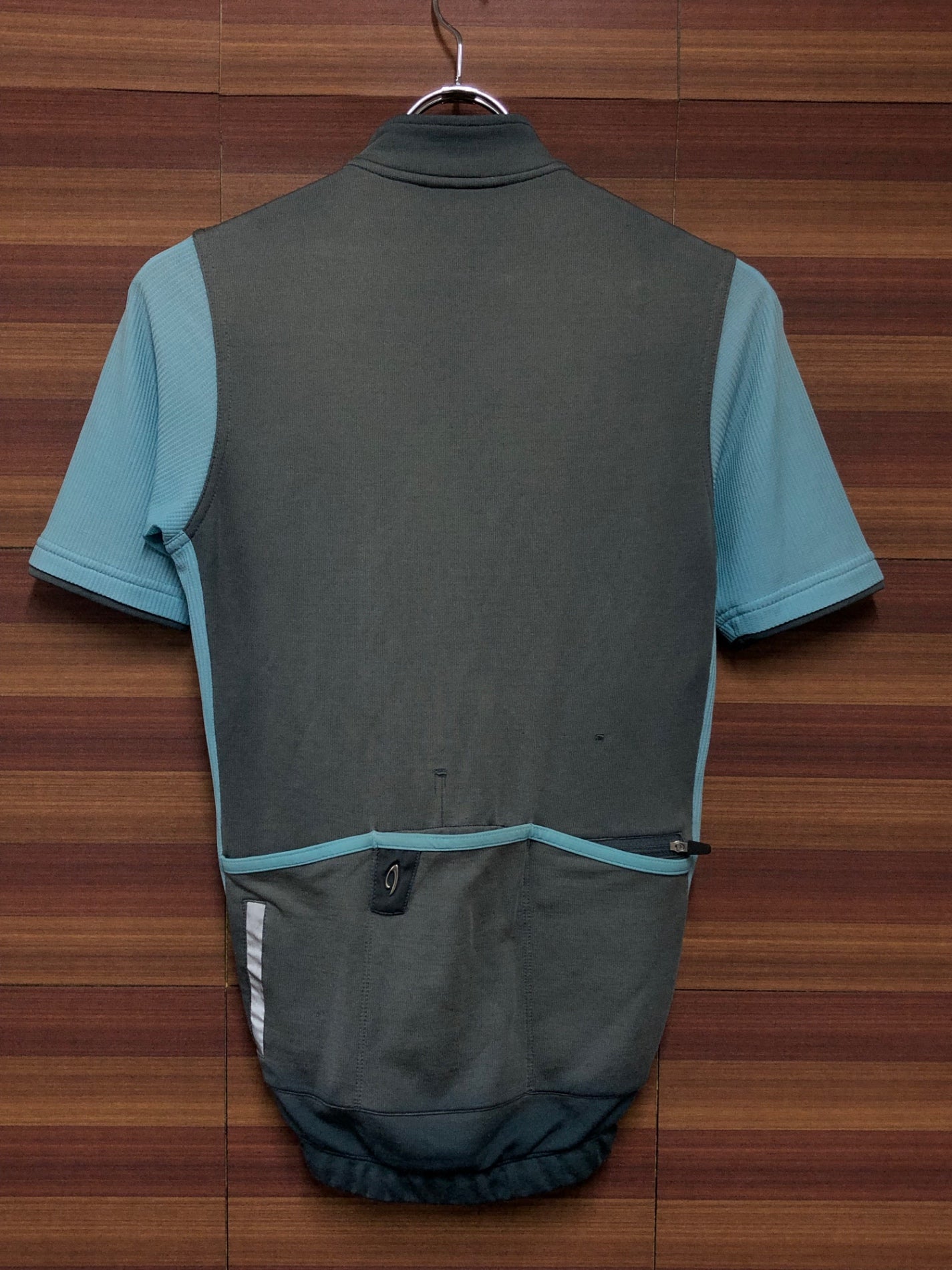 IN523 イザドア Isadore 半袖 サイクルジャージ グレー 青 水色 XS ※破れあり