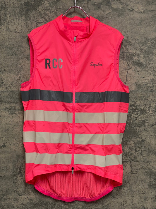 JA343 ラファ Rapha RCC PRO TEAM LIGHT WEIGHT WIND GILET ジレ サイクルベスト ピンク XXL
