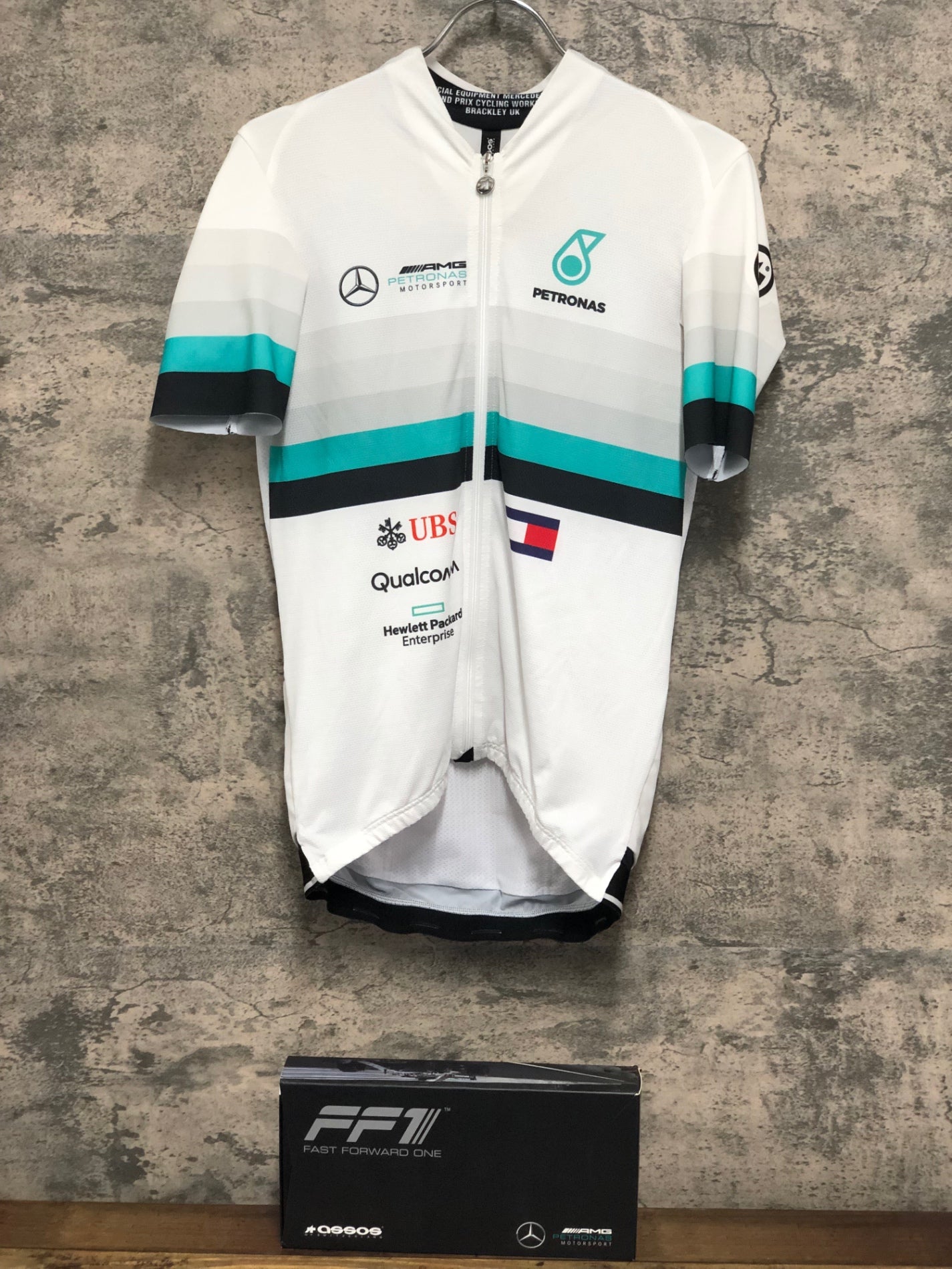 IX158 アソス assos FF1 RS SS Jersey 半袖 サイクルジャージ 白 L AMG PETRONAS MOTORSPORT