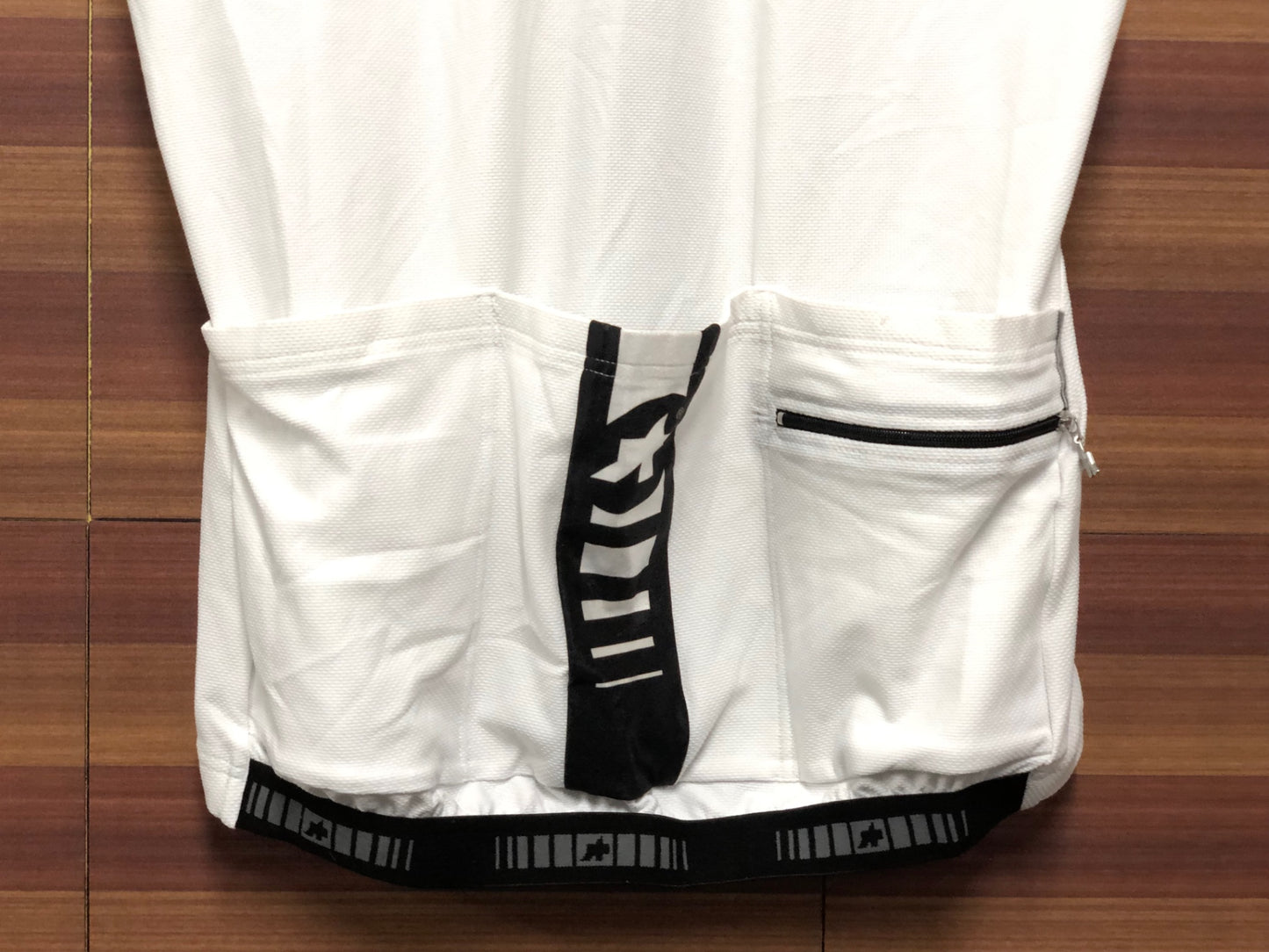 IO896 アソス ASSOS 半袖サイクルジャージ 白黒 Lサイズ