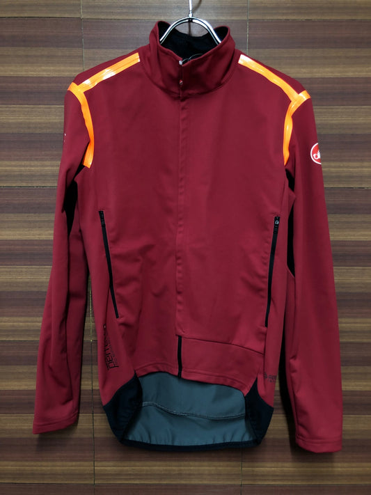 IM217 カステリ CASTELLI ロッソコルサ ROSSO CORSA perfetto 長袖 サイクルジャケット 赤 L GORE-TEX INFINIUM ※タグカット