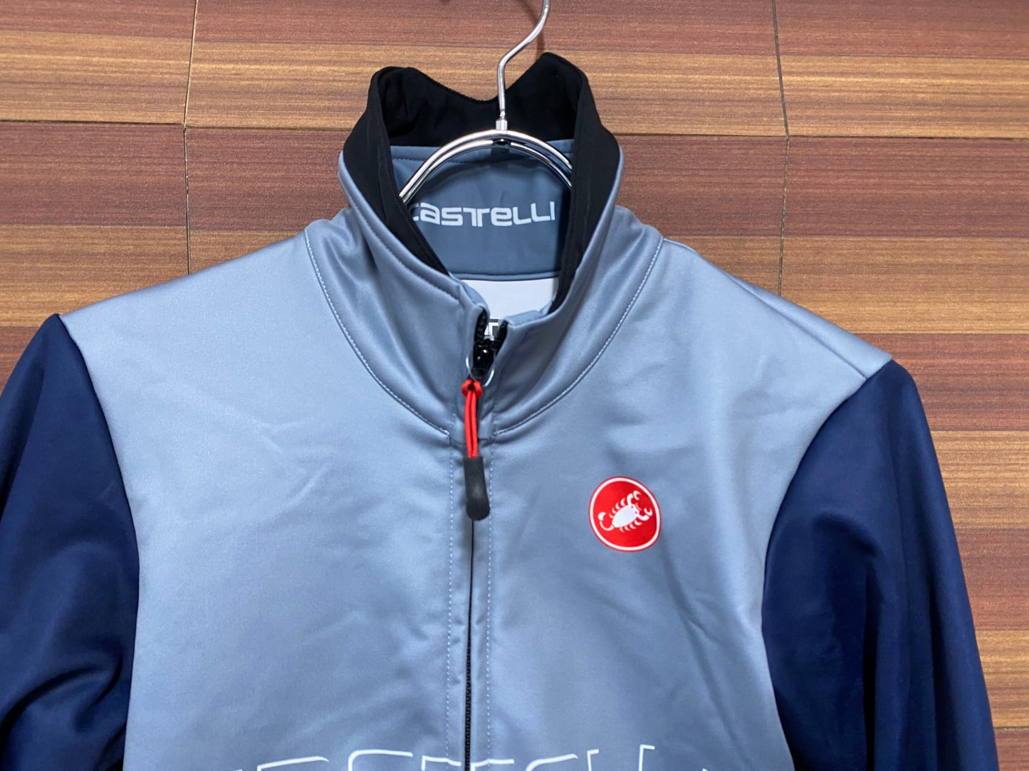 IN302 カステリ CASTELLI 裏起毛 ソフトシェルジャケット ブルー S