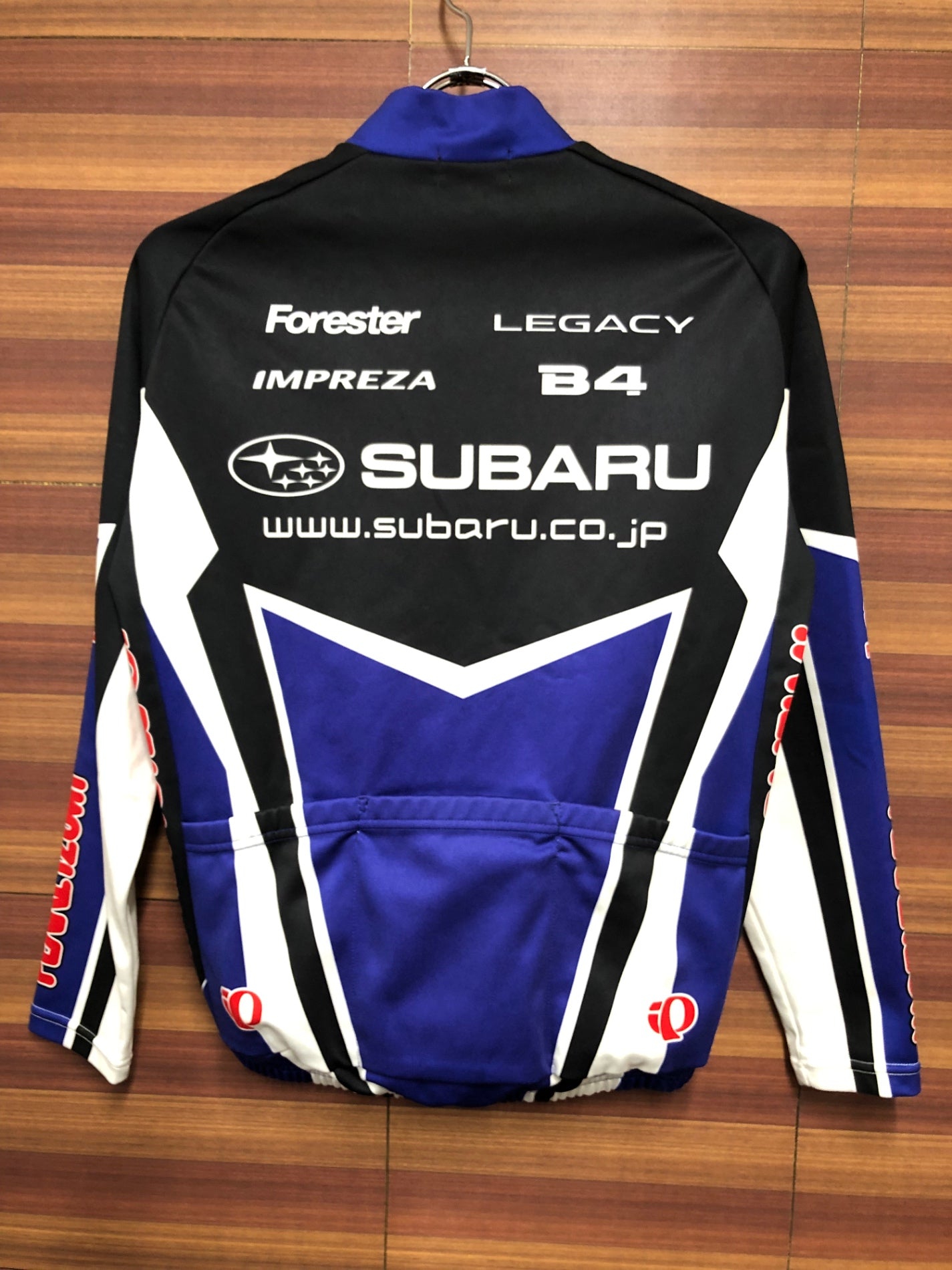 IC088 パールイズミ PEARL iZUMi 長袖 サイクルジャージ 黒 青 S SUBARU