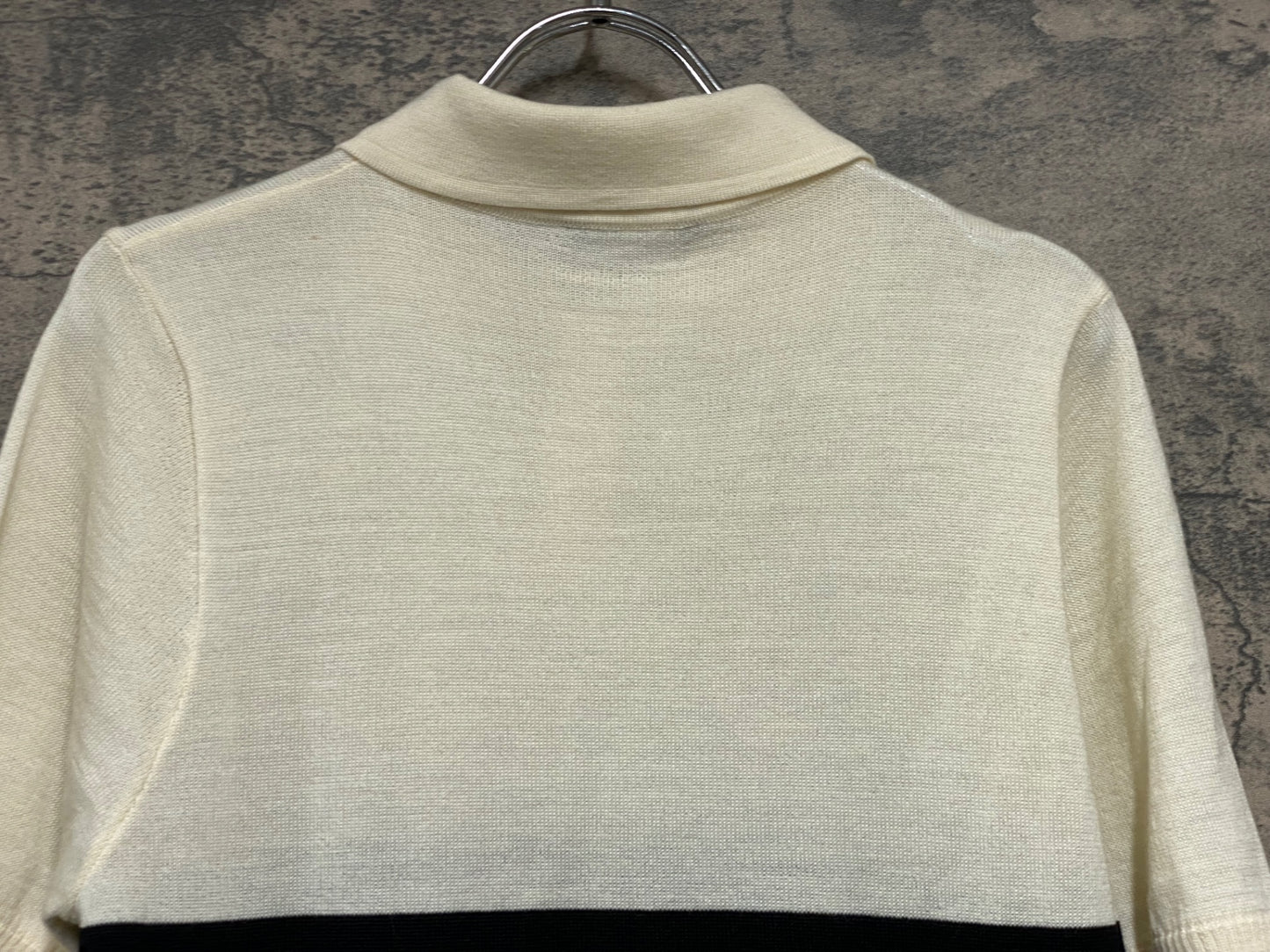 JD962 デマルキ De Marchi 半袖 ポロシャツ バックポケット 白 M