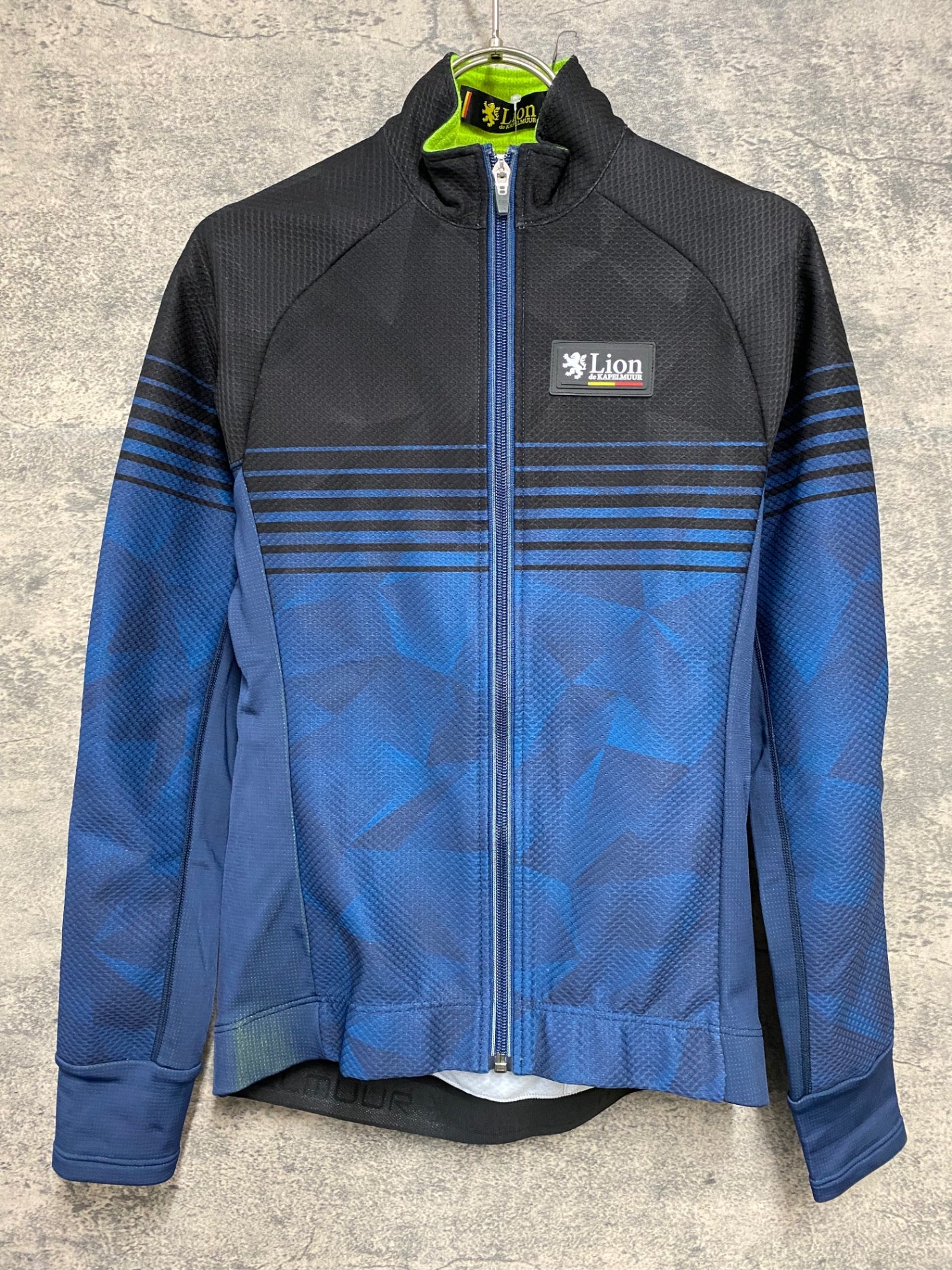 JB068 リオンドカペルミュール Lion de KAPELMUUR 長袖 サイクルジャケット 紺 黒 S 裏起毛
