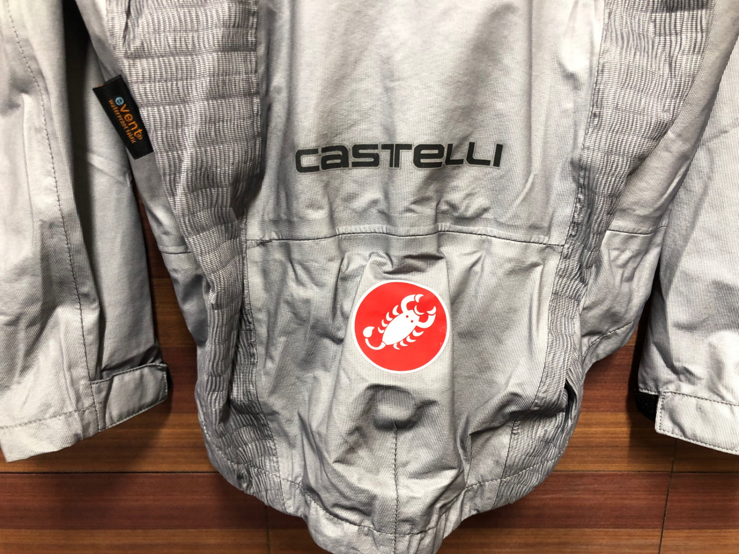 IJ062 カステリ CASTELLI ガーミン GARMIN ウィンドブレーカー グレー L