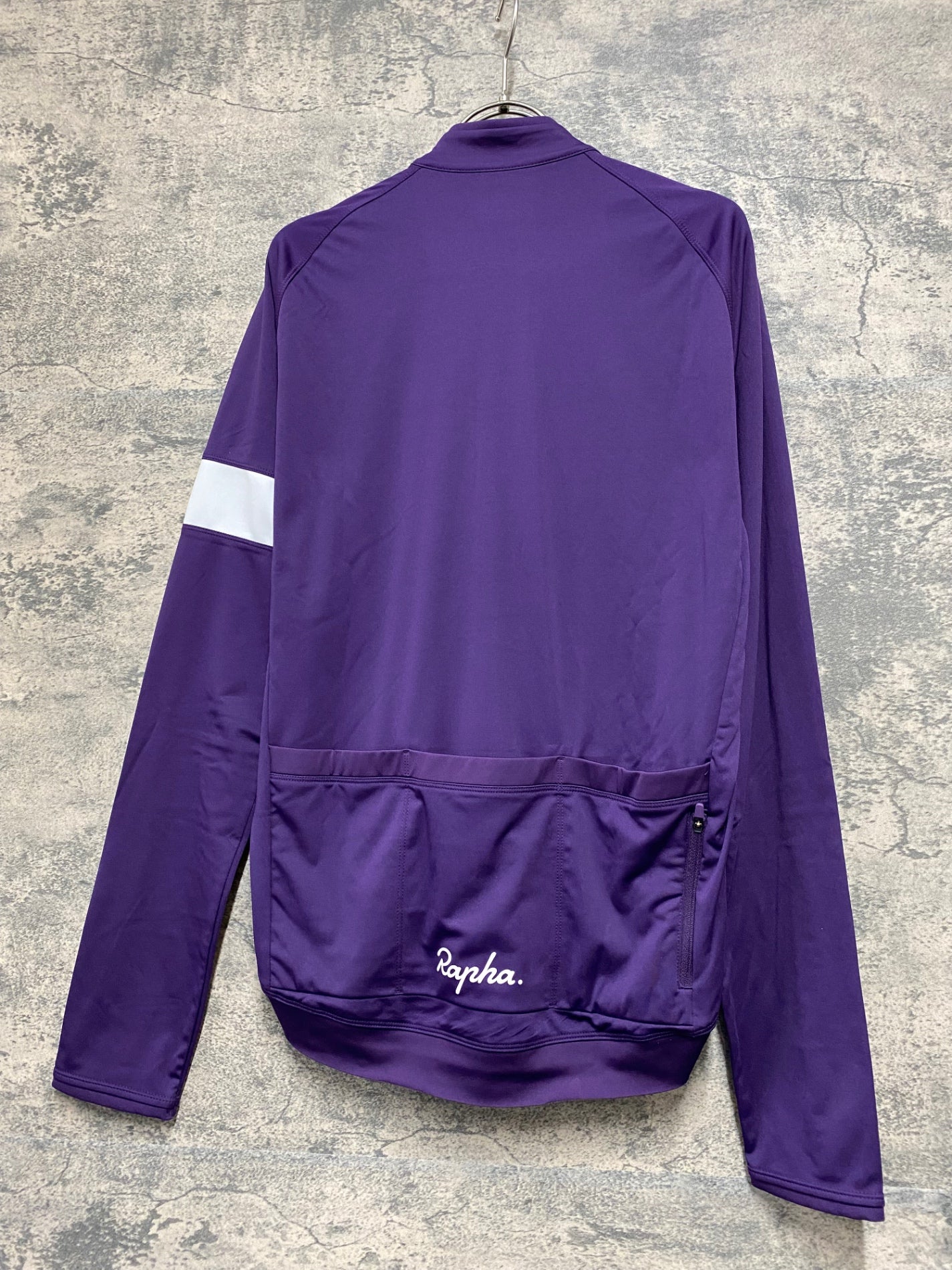 JB039 ラファ Rapha CORE LONG SLEEVE JERSEY 長袖 サイクルジャージ 紫 L 裏起毛