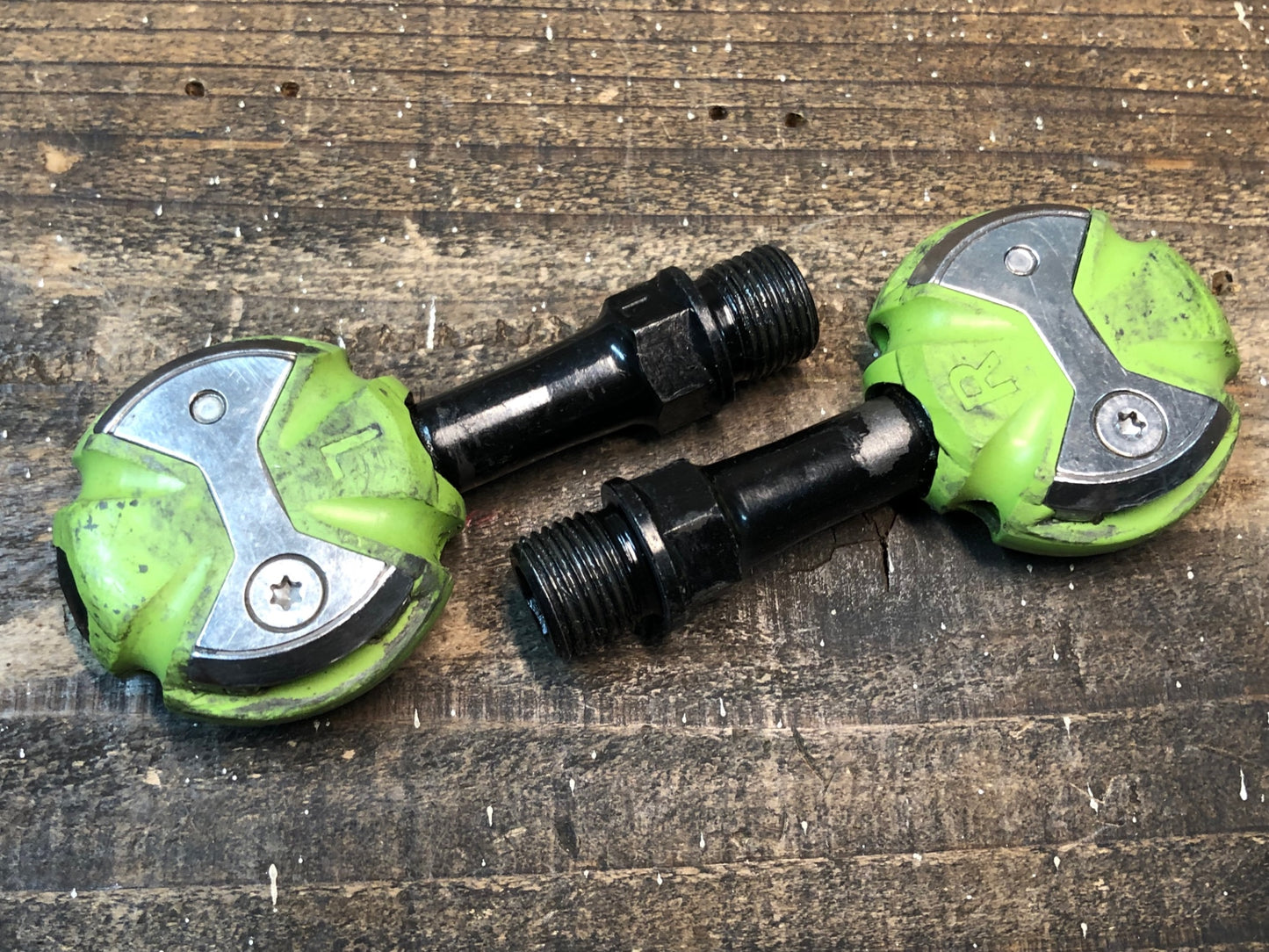 IR508 スピードプレイ SPEEDPLAY ZERO ビンディングペダル 黄緑 クロモリシャフト