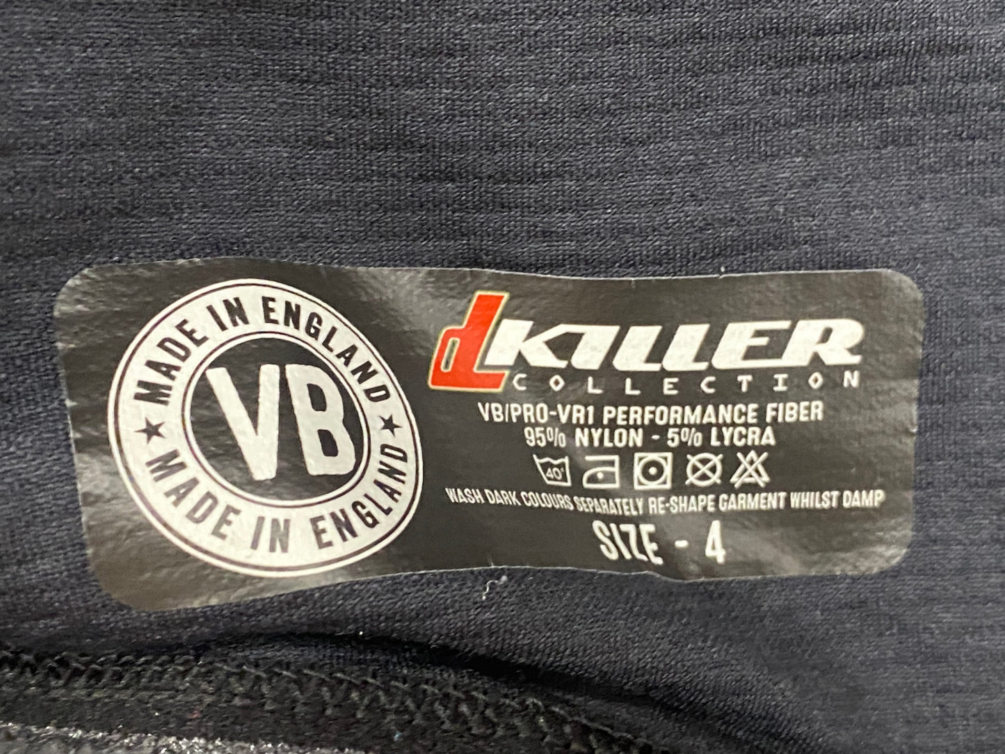 JB282 ヴェロビチ Velobici d KILLER 半袖 サイクルジャージ 黒 赤 SIZE-4 ※補修痕あり