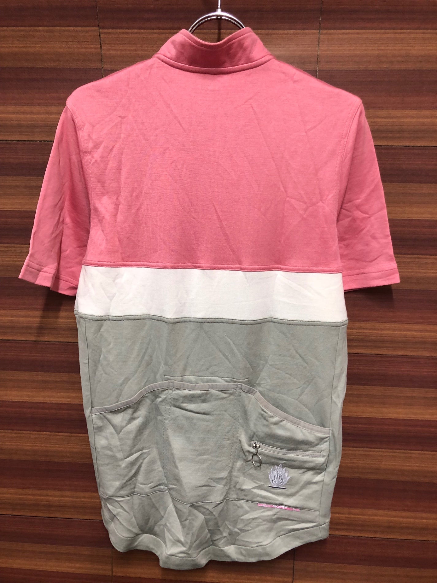 IO650 ラファ Rapha ハーフジップ 半袖 サイクルジャージ M ピンク グレー