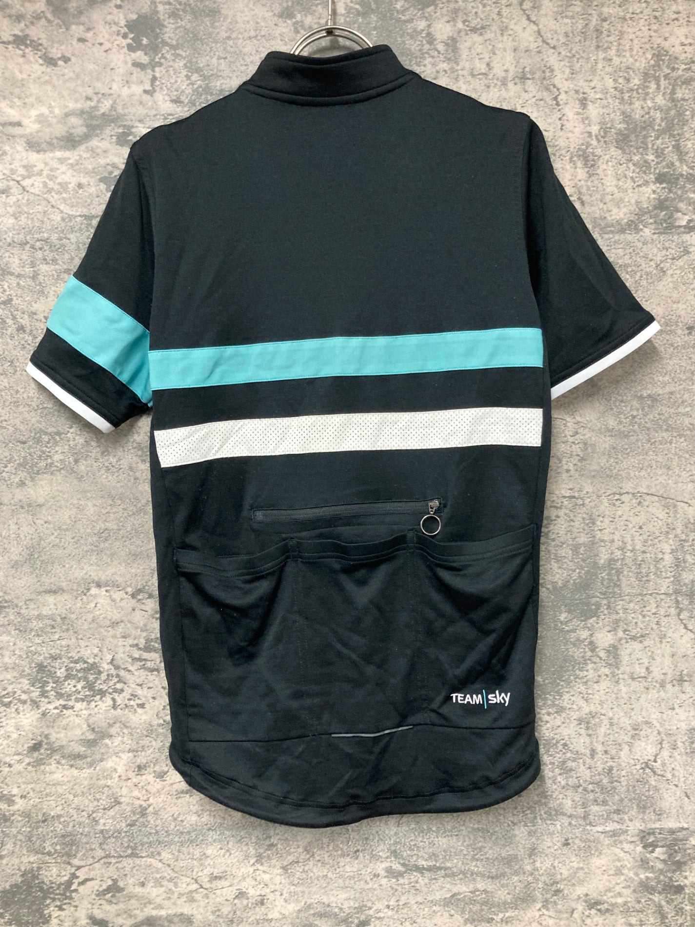 IW746 ラファ Rapha MEN'S SS TRAINING BREVET JERSEY 半袖 サイクルジャージ 黒 水色 M TEAM sky