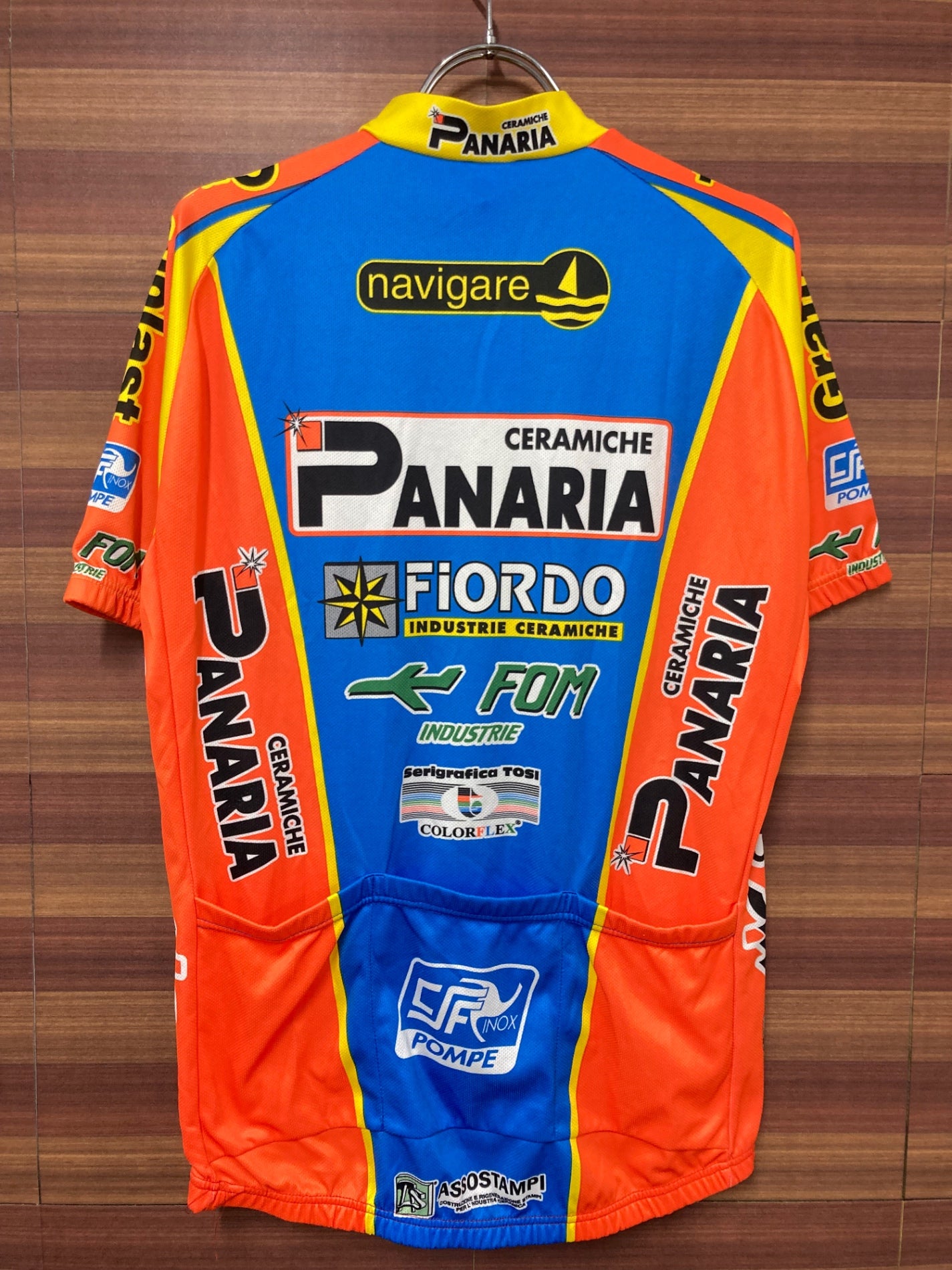 HZ372 ジョルダーナ Giordana 半袖サイクルジャージ 青 CERAMICHE PANARIA サイズ不明