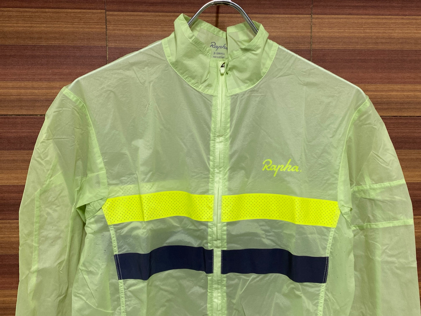 IT644 ラファ Rapha BREVET FLYWEIGHT WIND JACKET 長袖 ウィンドブレーカー 黄緑 XS