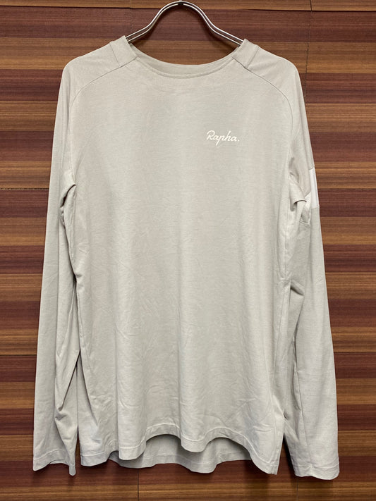 IR496 ラファ Rapha MEN'S TRAIL LONG SLEEVE TECHNICAL T-SHIRTS 長袖 Tシャツ M 白