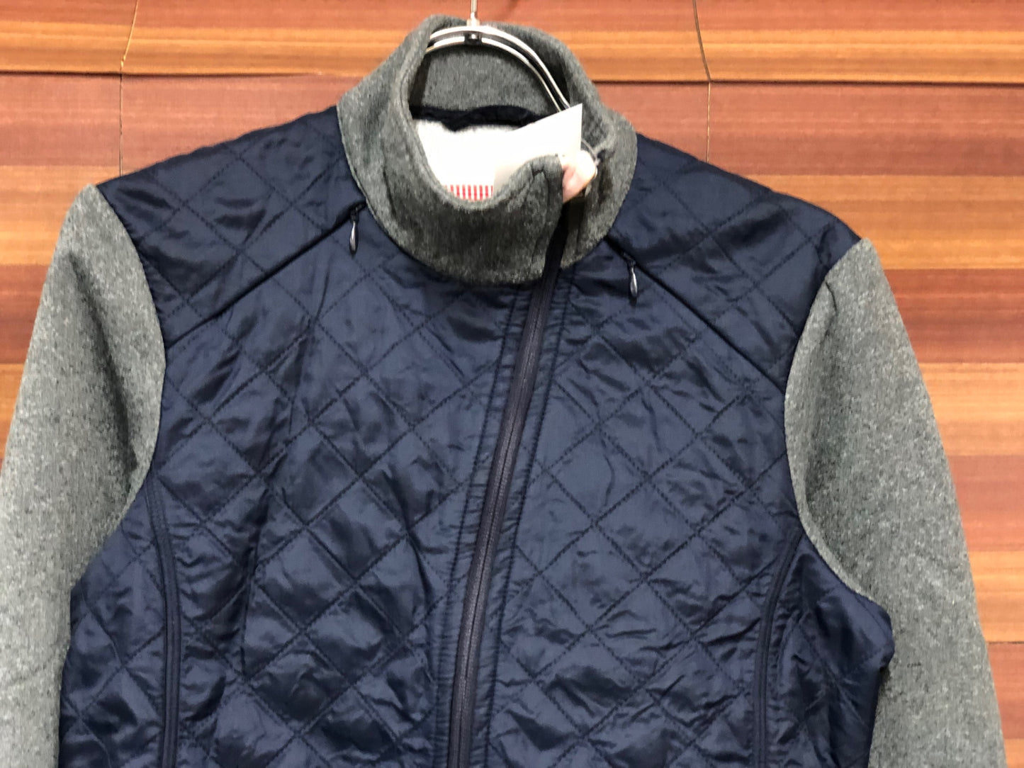 IS743 カフェドシクリステ CAFE DU CYCLISTE Heidi Winter Jacket 長袖 サイクルジャケット 紺 グレー S ※タグカット