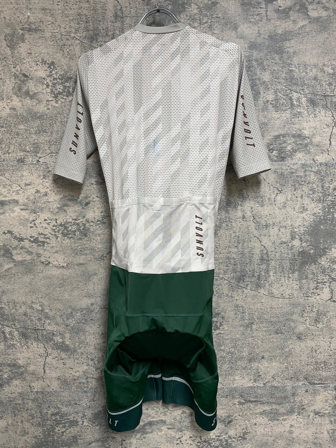 JC674 サンボルト SUNVOLT 半袖 セパレート ワンピース 白 緑 L ※付け根スレ