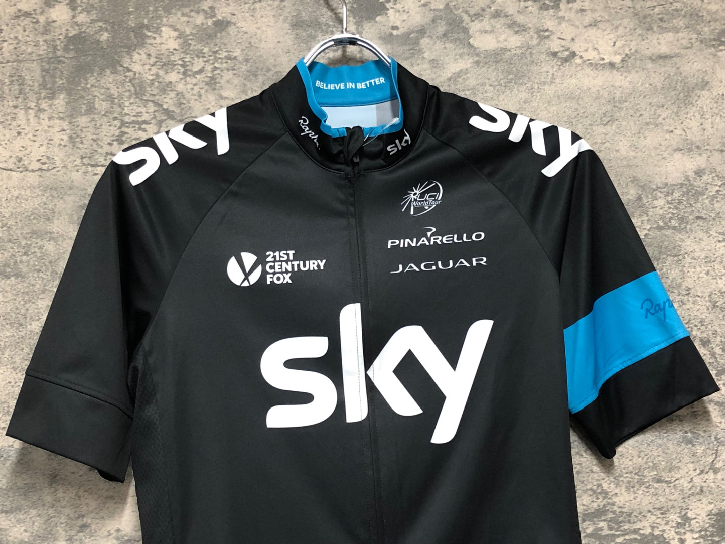 JC816 ラファ Rapha MEN'S REPLICA JERSEY 半袖 サイクルジャージ 黒 M TEAM sky