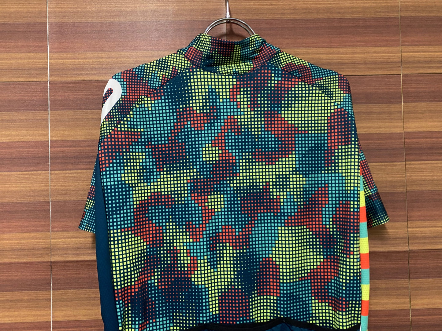 IQ244 スペシャライズド SPECIALIZED SL EXPERT JERSEY SS 半袖 サイクルジャージ 黄緑 総柄 L