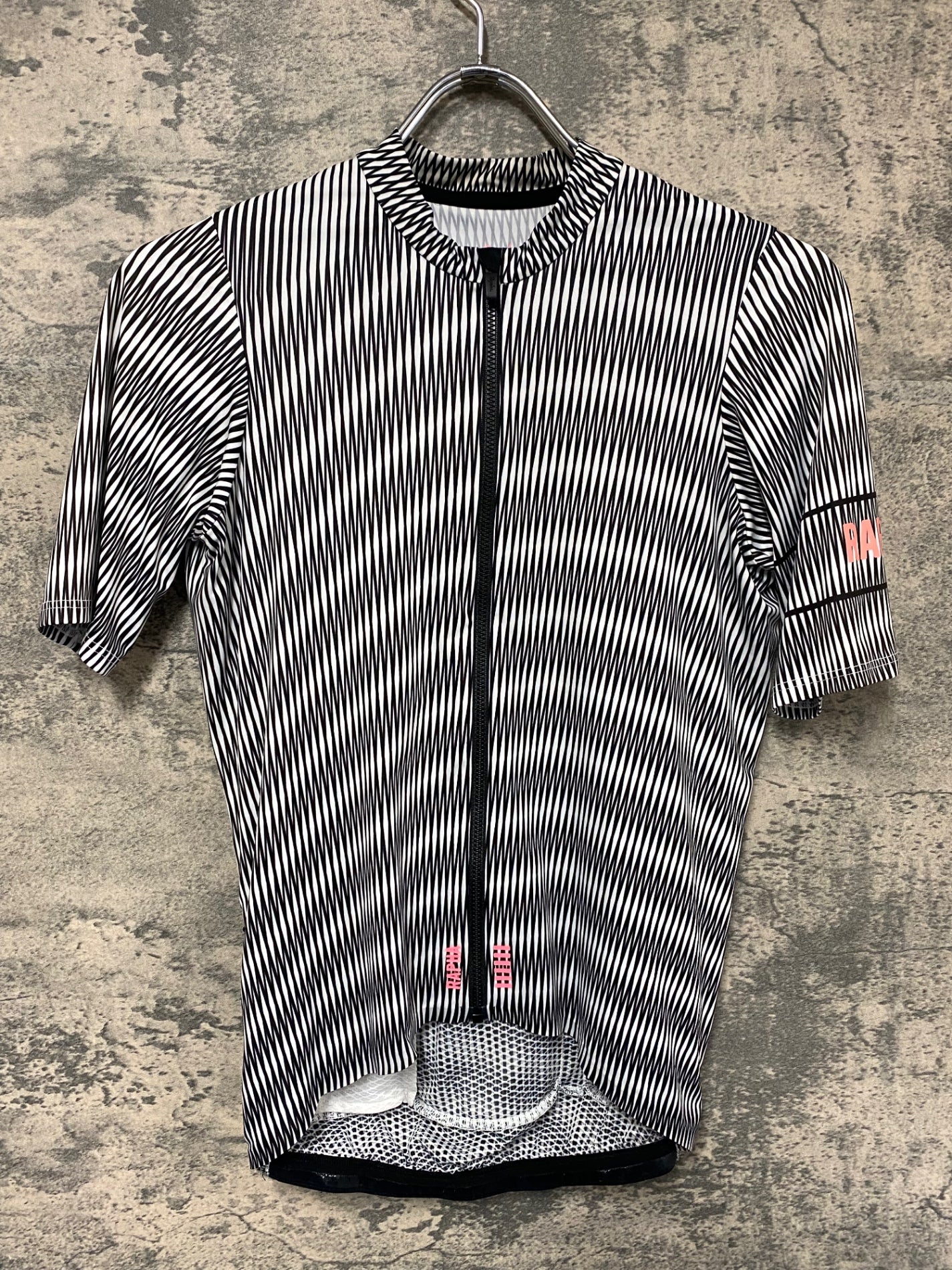 IZ163 ラファ Rapha PRO TEAM FLY WEIGHT JERSEY 半袖 サイクルジャージ 白 黒 S