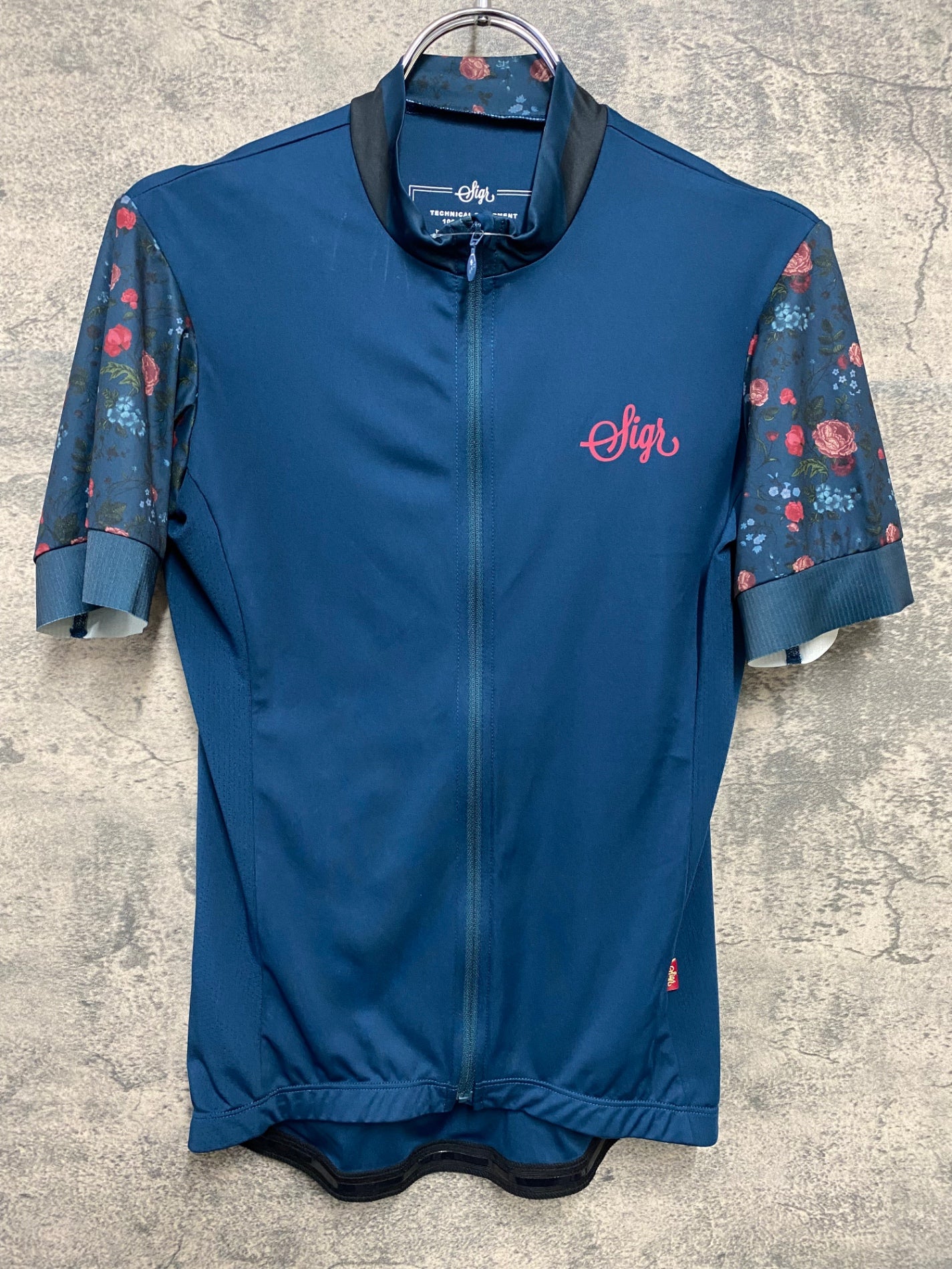 JA490 シーガー Sigr CIKORIA 半袖 サイクルジャージ 緑 花柄 XS