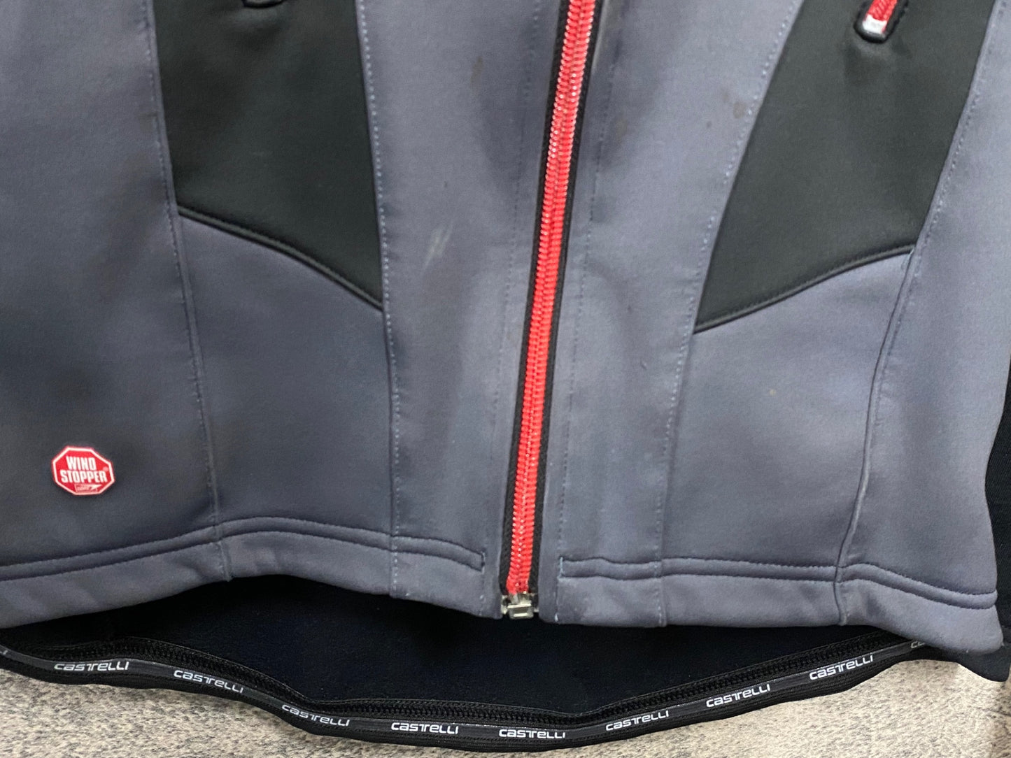 JC154 カステリ CASTELLI 長袖 サイクルジャケット 黒 M 裏起毛 ※スレ大