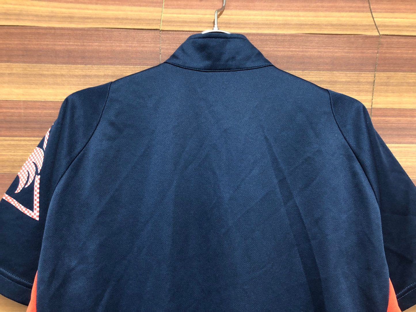 IM212 ルコックスポルティフ le coq sportif 半袖 サイクルジャージ 紺 赤 O