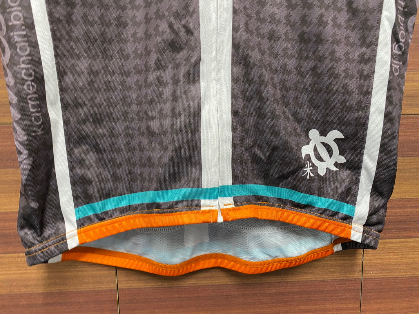 IM474 亀チャリ 半袖 サイクルジャージ 茶グレー XL