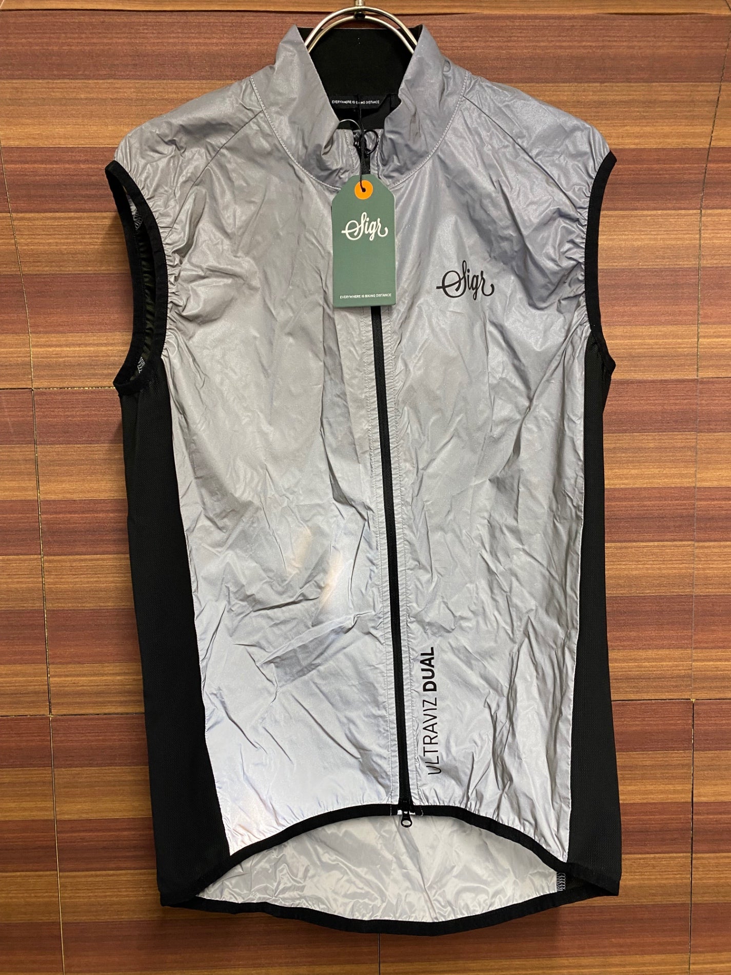 IP942 シーガー Sigr NORRSKEN SILVER VEST MEN サイクルベスト ジレ シルバー S