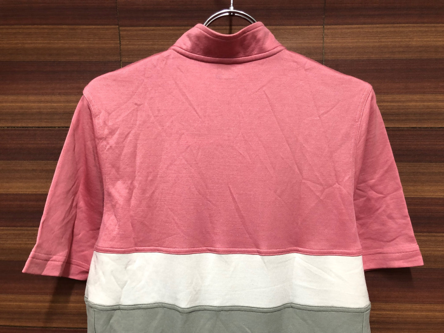 IO650 ラファ Rapha ハーフジップ 半袖 サイクルジャージ M ピンク グレー