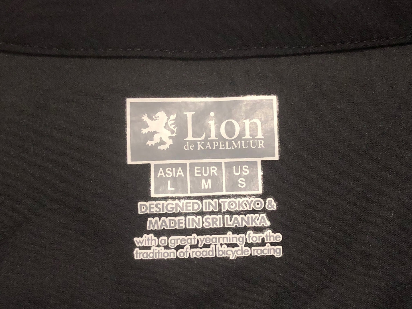 IX308 リオンドカペルミュール Lion de KAPELMUUR サイクルベスト ジレ 黒 L