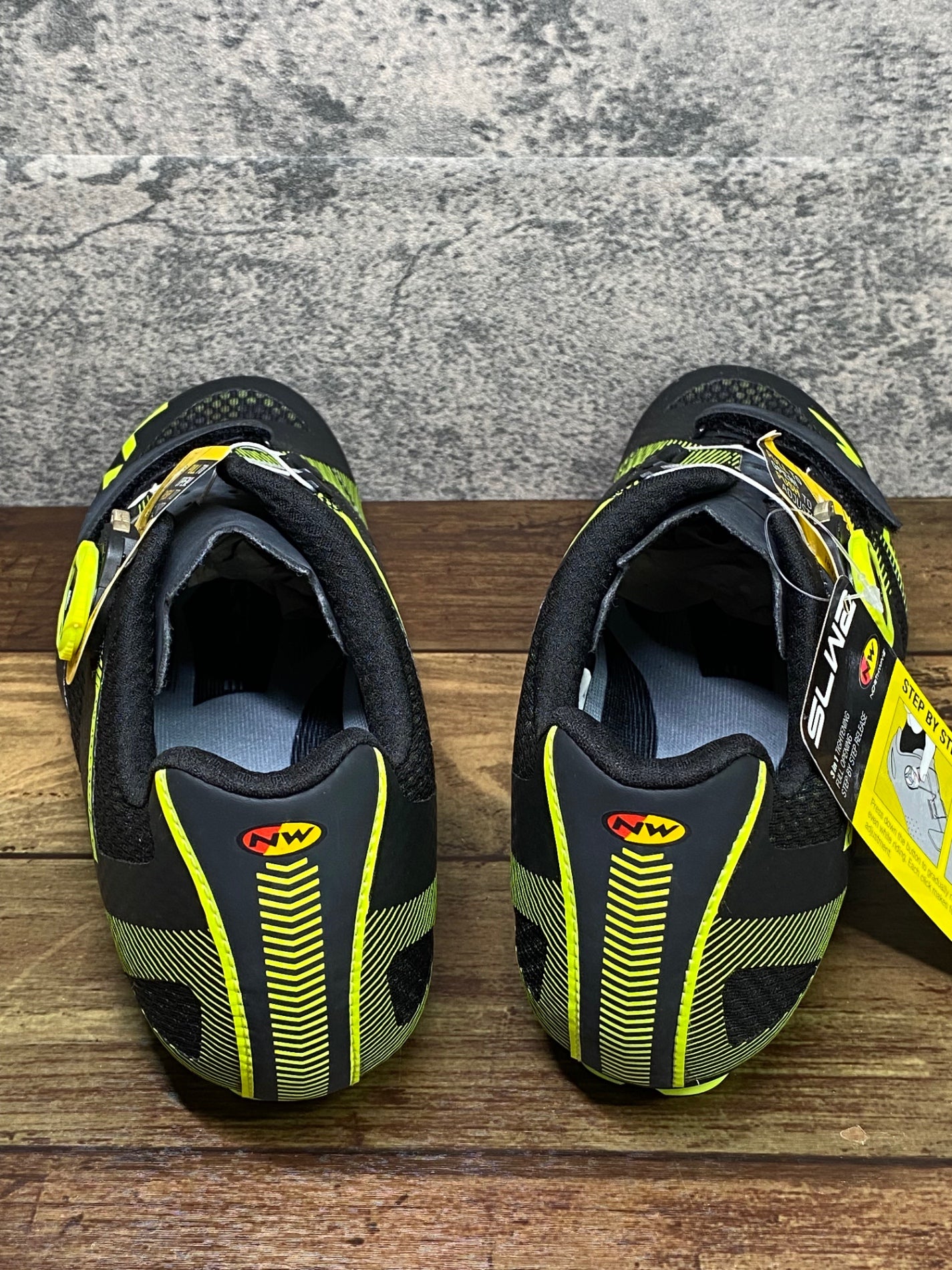 IY893 ノースウェーブ NORTHWAVE STORM ビンディングシューズ SPD-SL 黒黄 EU41