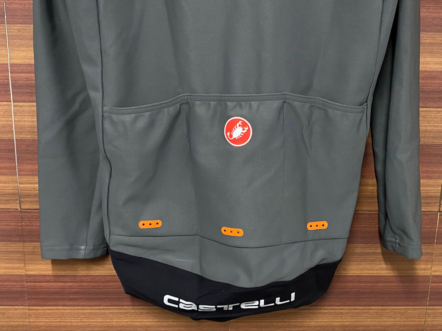 IT365 カステリ CASTELLI ロッソコルサ ROSSO CORSA perfetto 長袖 サイクルジャケット グレー L GORE-TEX INFINIUM