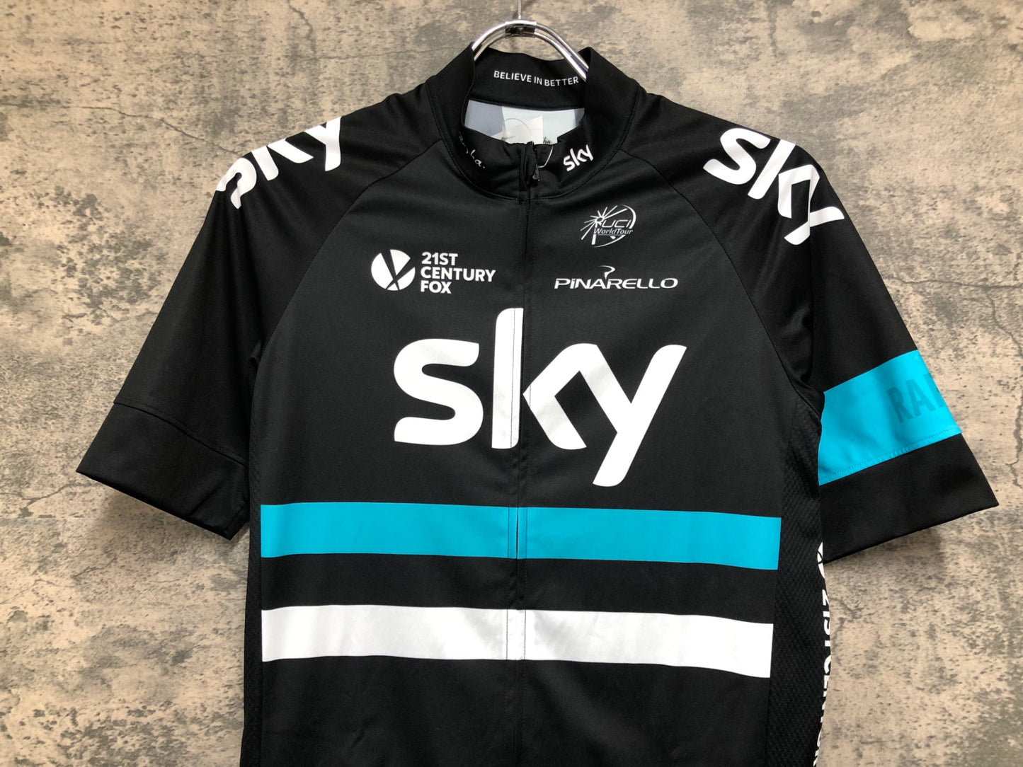 JC814 ラファ Rapha MEN'S REPLICA JERSEY 半袖 サイクルジャージ 黒 M TEAM sky