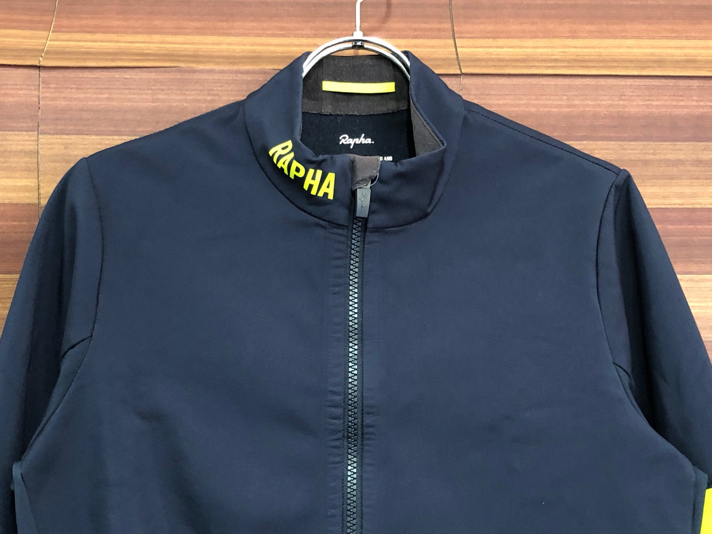 IT120 ラファ Rapha PRO TEAM TRAINING JACKET 長袖 サイクルジャケット 紺 L 裏起毛