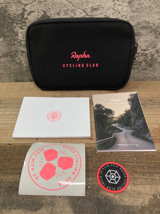 IO042 ラファ Rapha CYCLING CLUB RCC ポーチ ワッペン ステッカー ポストカード セット