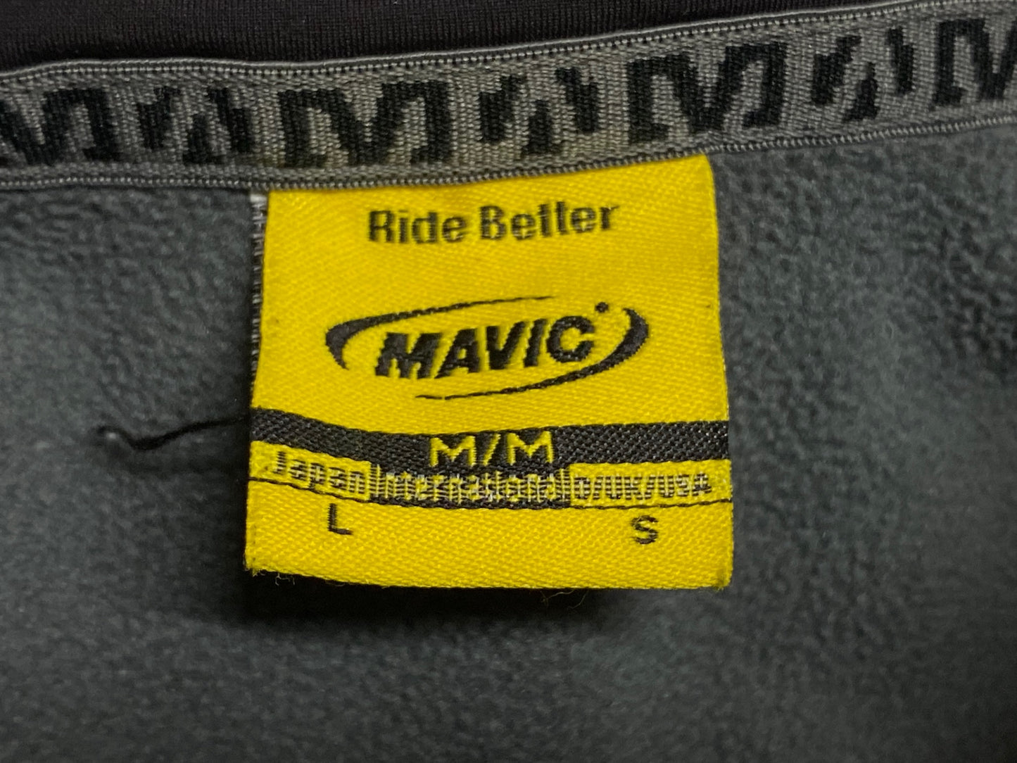 IR857 マヴィック MAVIC 裏起毛 サイクルジャケット 黒 L