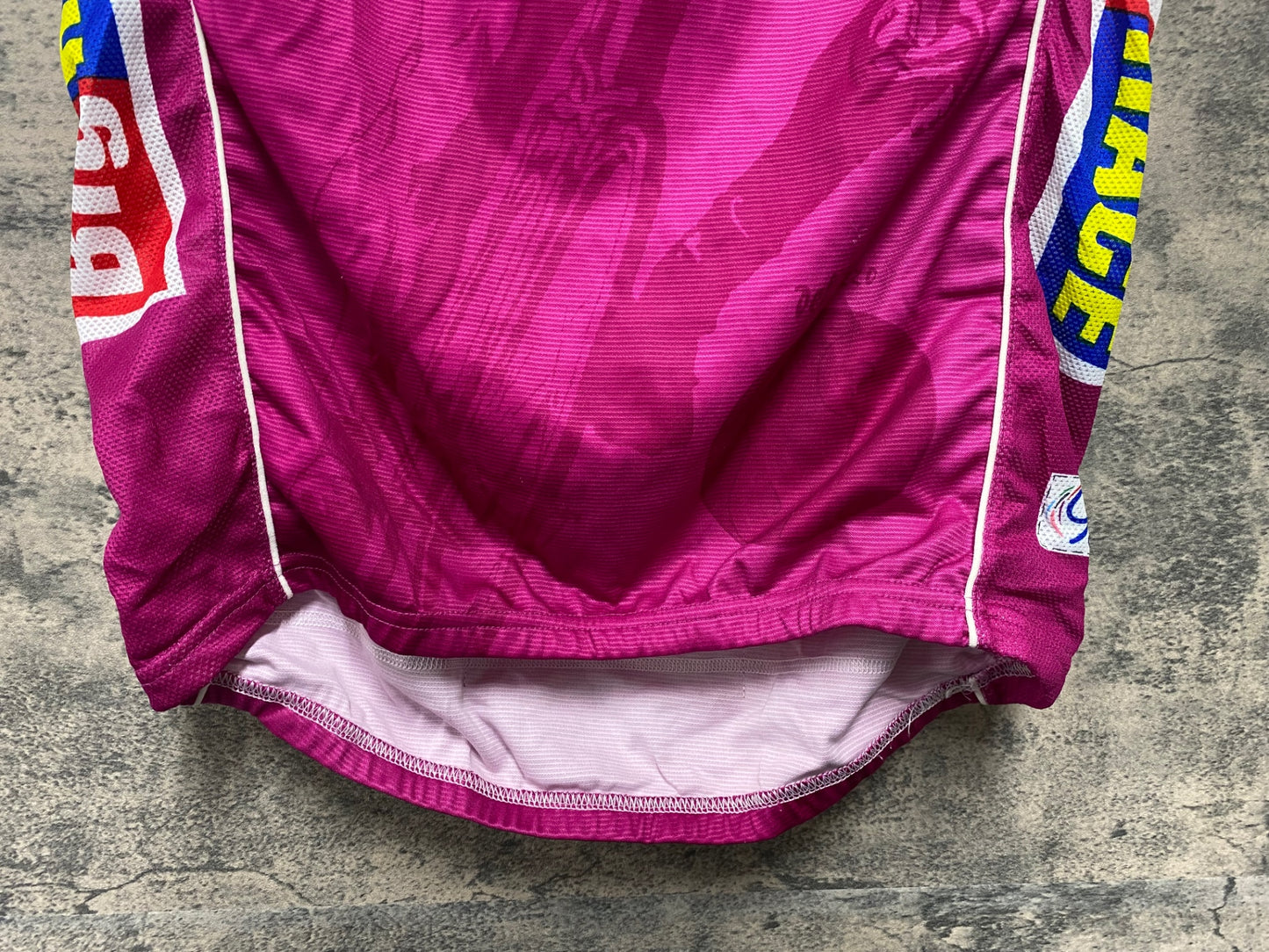 JD291 サンティーニ Santini 半袖 サイクルジャージ ピンク XL ハーフジップ Giro d'Italia